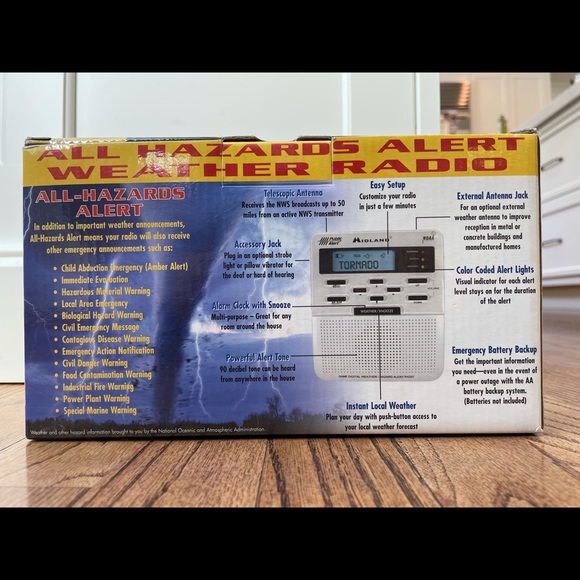 Midland “All Hazards Alert Weather Radio” NOAA Storm Warning WR-100B - Picture 4 of 6